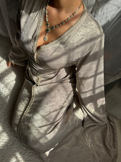 Caftan Champagne Satiné